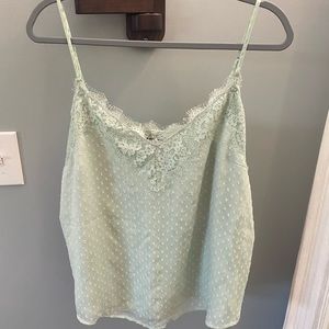 Abercrombie and Fitch Mint Green Lace Tank- SZ XL